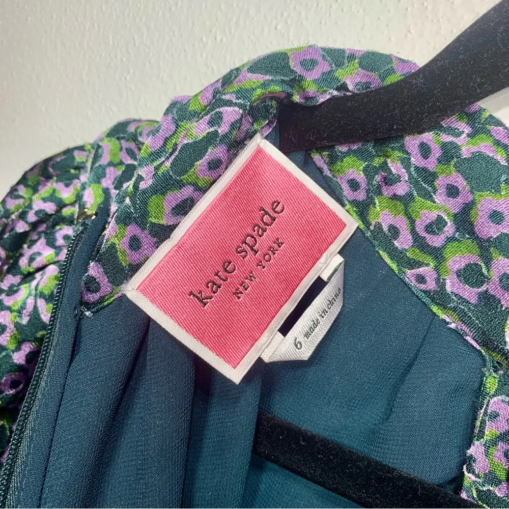 Kate Spade Flair Flora Devore Mini Dress Size 6 - Picture 16 of 16